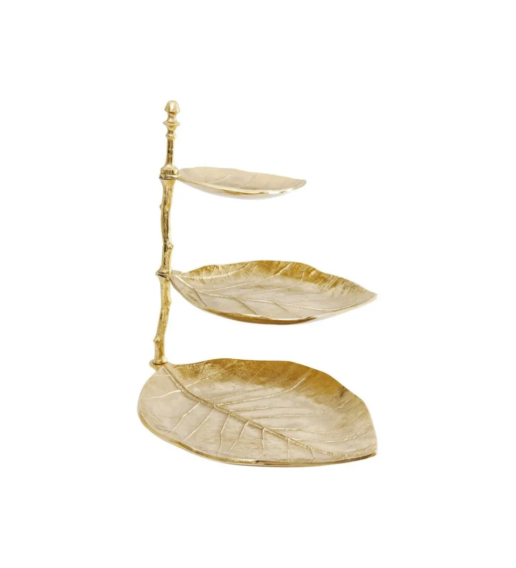 Patera Leaf 32 cm złota*KDesign