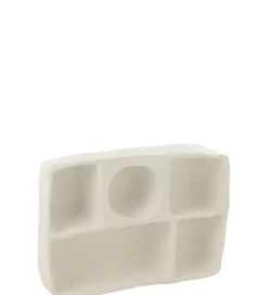 Półka ścienna FLINT 80 cm papier-mache biała*J-Line Clearance
