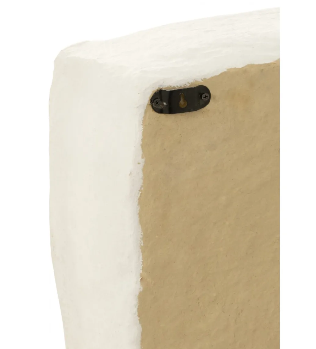 Półka ścienna FLINT 80 cm papier-mache biała*J-Line Clearance