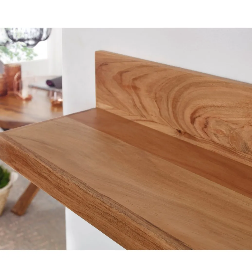 Półka ścienna MUMBAI 80 cm drewno akacja*WOHNLING, GERMANY Online