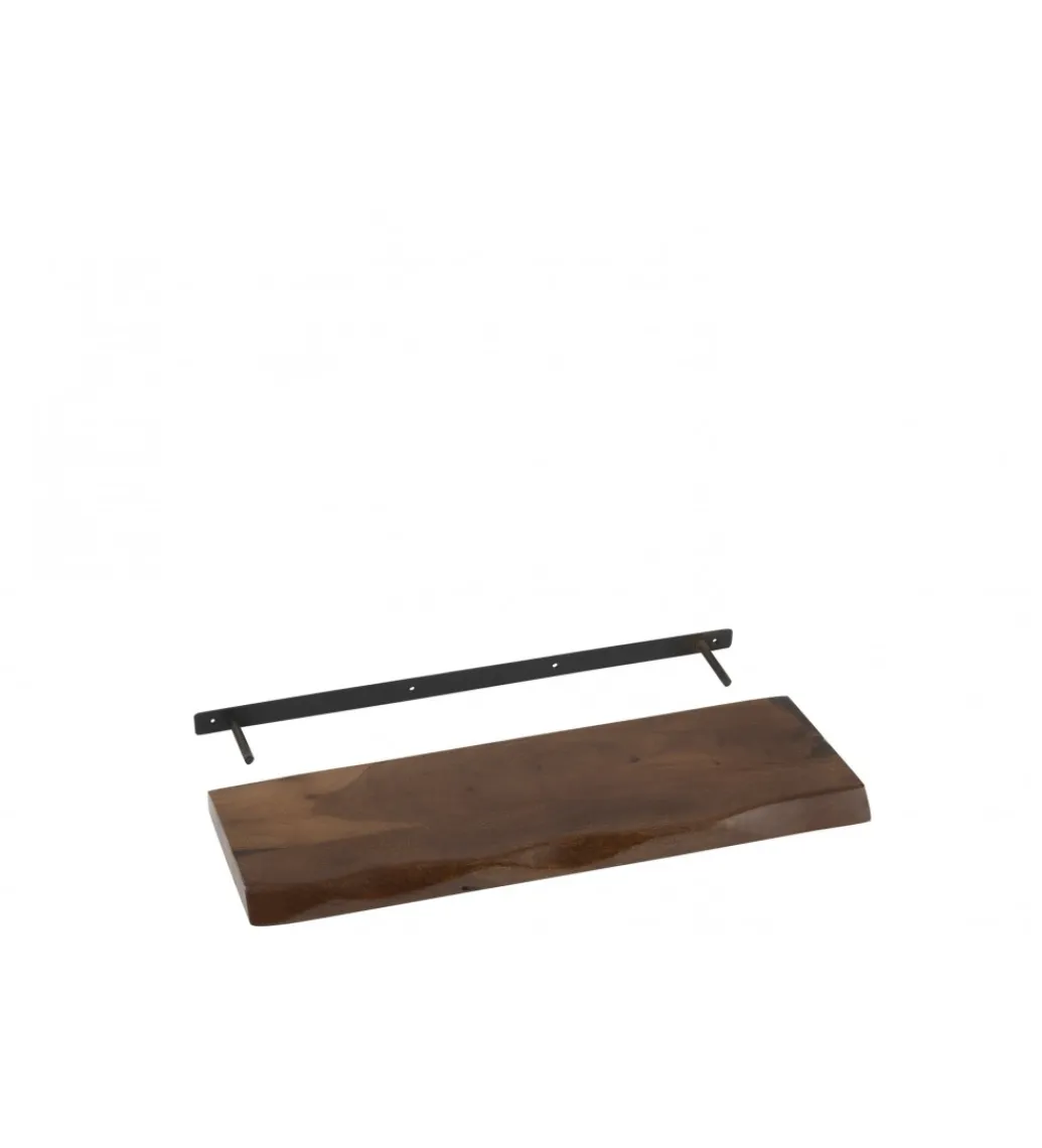 Półka GERARD 70 cm drewno akcja brązowa*J-Line Best