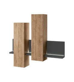 Półka wisząca BOTA 152 cm w kolorze dąb Ribbec z oświetleniem*Helvetia New