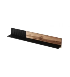 Półka wisząca RANDOM 180 cm w kolorze dąb wotan z kolorem czarnym*Halmar New