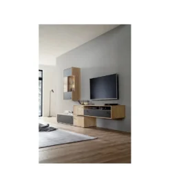 Półka wisząca VALENCIA 94 cm antracytowo naturalna*MCA Sale