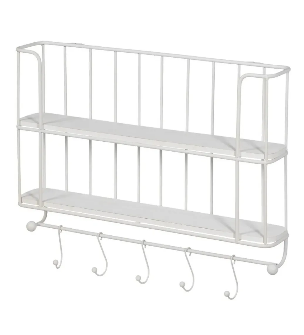 Półka z haczykami ANOER 66 cm biała*Zona-Design Discount