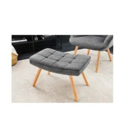 Podnóżek RAMIRO Scandinavia 60 cm szary*Invicta Interior - przedsprzedaż New