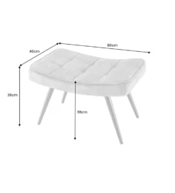 Podnóżek Scandinavia 60 cm  niebieski*Invicta Interior