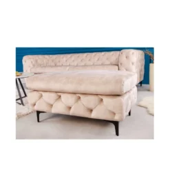 Podnóżek SOFIJA Modern Barock 92 cm beżowy*Invicta Interior Clearance