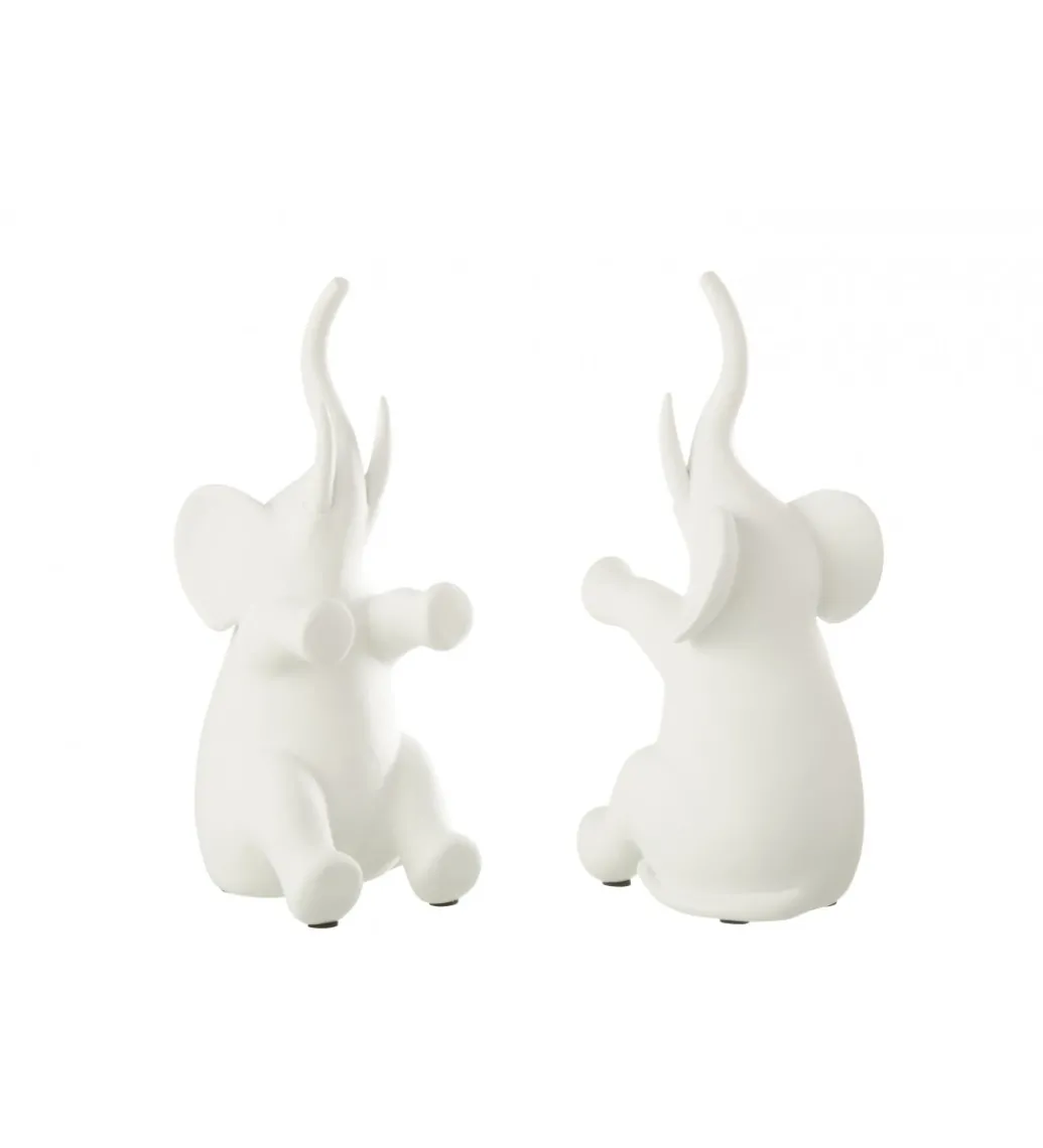 Podpora na książki Elephant set 2 biała*J-Line Online
