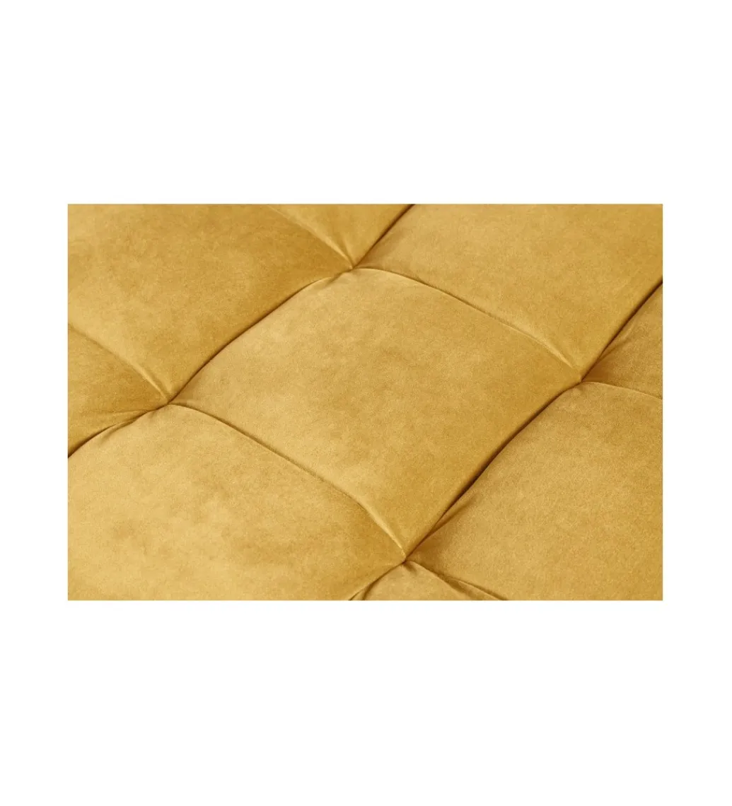 Pufa CANIS Velvet 80 cm musztardowo - źółta*Invicta Interior
