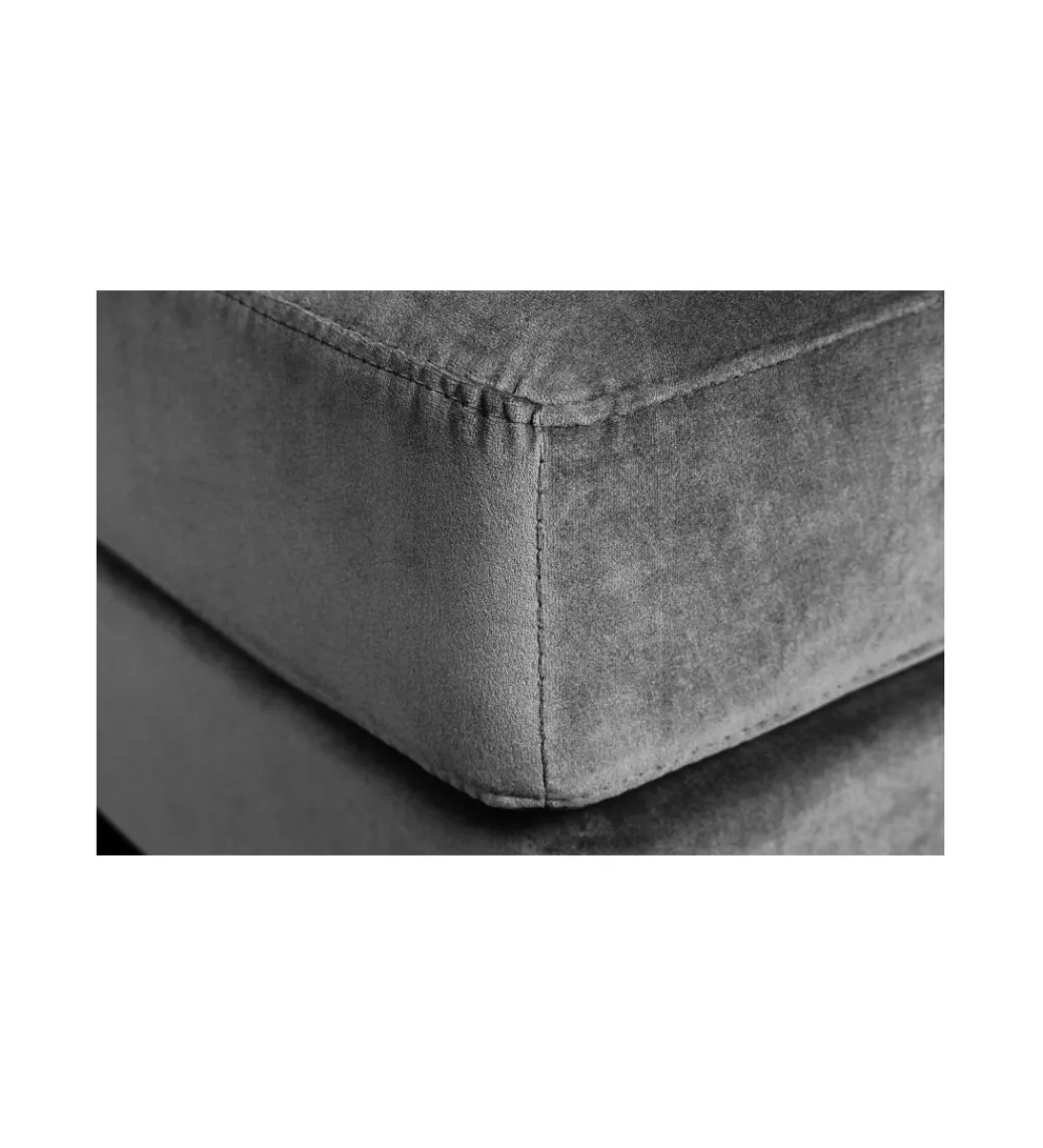 Pufa CANIS Velvet 80 cm szara*Invicta Interior Outlet