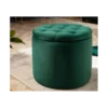 Pufa FABIO II 50 Cm Aksamit szmaragdowa zieleń*Invicta Interior Discount