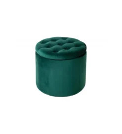 Pufa FABIO II 50 Cm Aksamit szmaragdowa zieleń*Invicta Interior Discount
