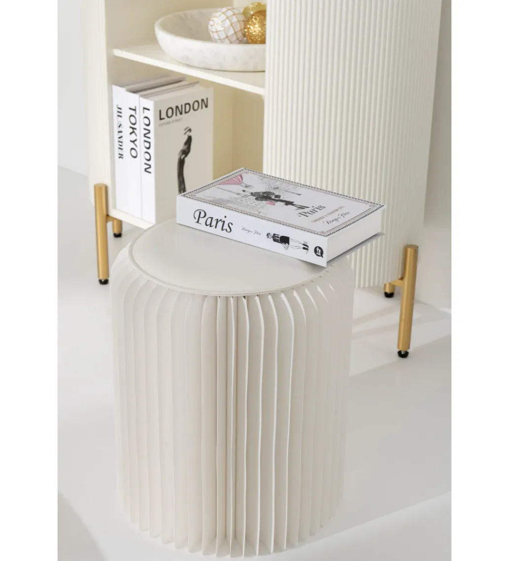 Pufa FOLDABLE 42 cm biała*J-Line Outlet