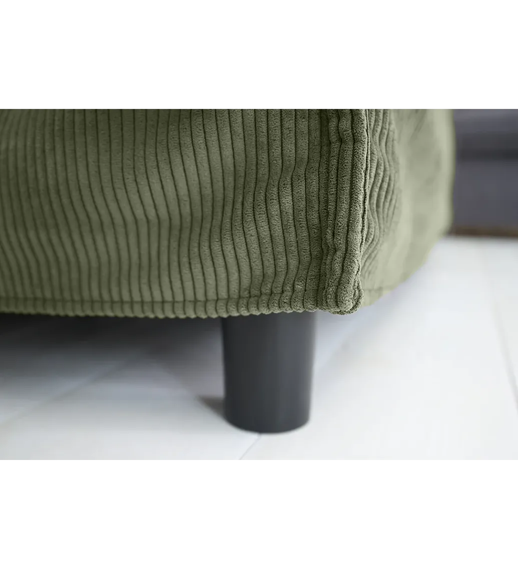 Pufa HEAVEN 100 cm cord zielona*Invicta Interior
