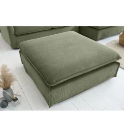 Pufa HEAVEN 100 cm cord zielona*Invicta Interior