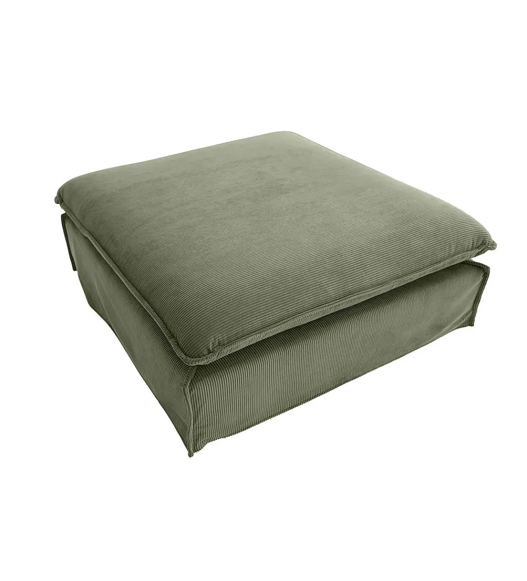 Pufa HEAVEN 100 cm cord zielona*Invicta Interior