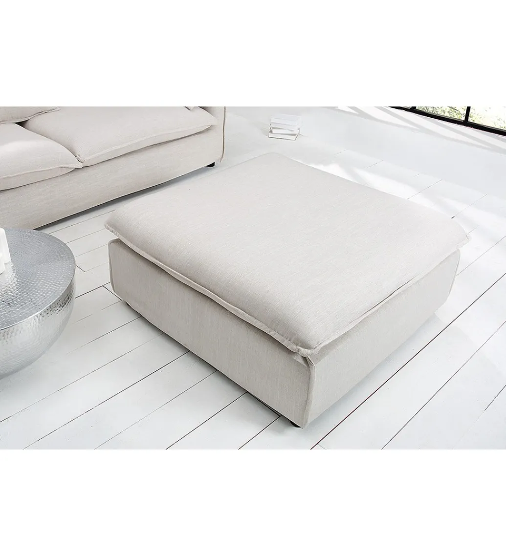 Pufa HEAVENLY Heaven 100 cm naturalny len*Invicta Interior Sale