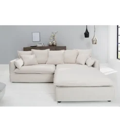 Pufa HEAVENLY Heaven 100 cm naturalny len*Invicta Interior Sale