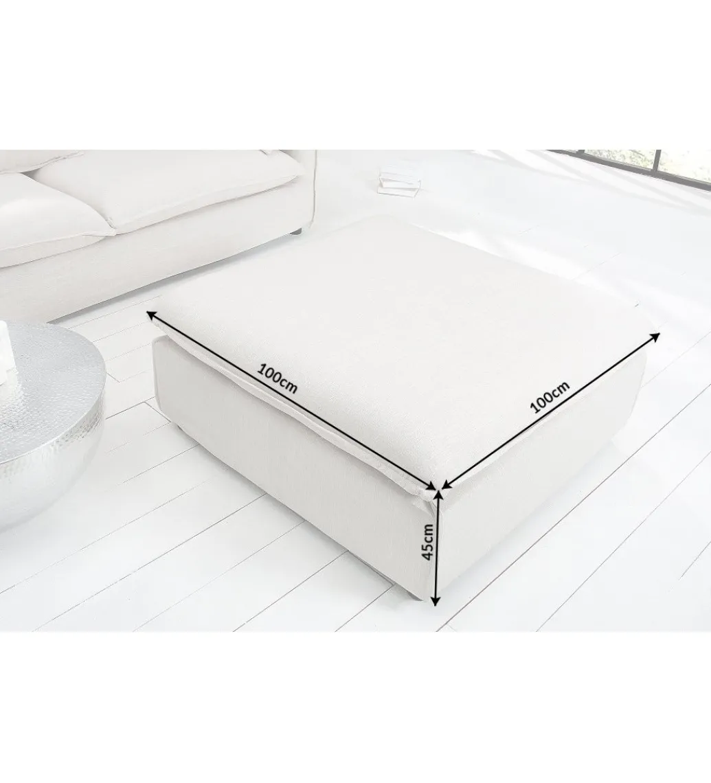 Pufa HEAVENLY Heaven 100 cm naturalny len*Invicta Interior Sale