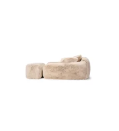 Pufa MIKA FURR 131 cm kremowa*KARE Clearance