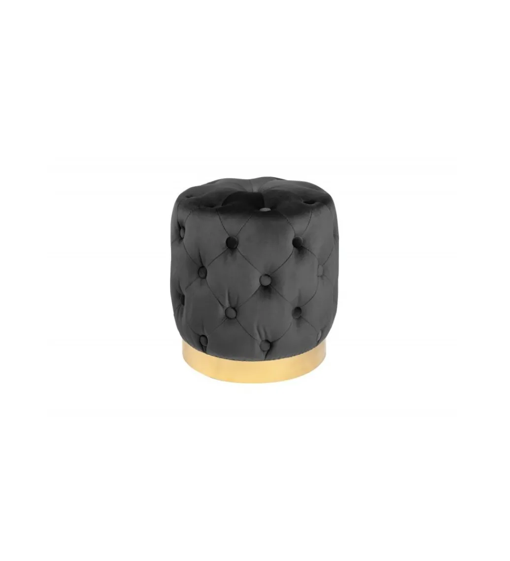 Pufa Modern Barock Chester czarna*Invicta Interior Outlet