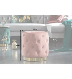 Pufa Modern Barock Chester pudrowy róż*Invicta Interior New