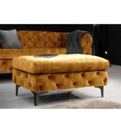 Pufa MODERN BAROCK 90 cm antyczny brąz*Invicta Interior Online