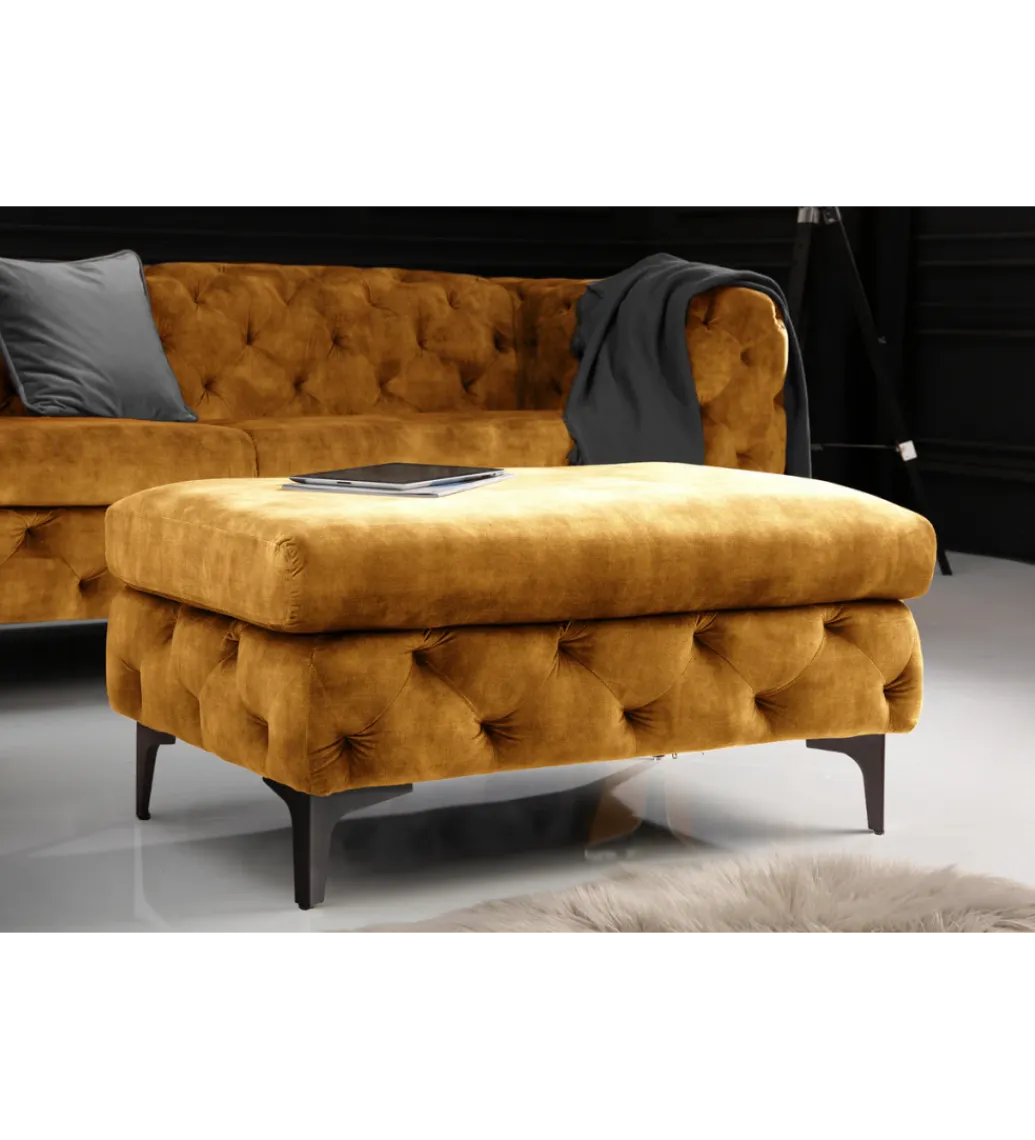 Pufa MODERN BAROCK 90 cm antyczny brąz*Invicta Interior Online