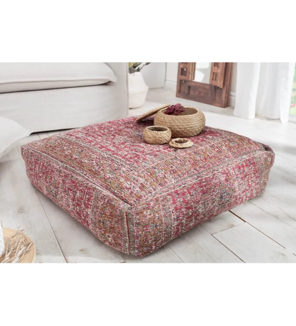 Pufa Na Podłogę Abstrakt 70 Cm czerwona*Invicta Interior New