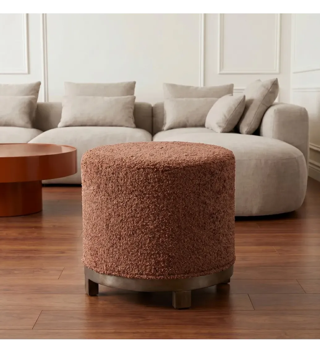 Pufa obrotowa GIRATORIO 47 cm ceglasta*Zona-Design Online