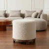 Pufa obrotowa GIRATORIO 47 cm kremowa*Zona-Design New