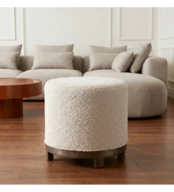 Pufa obrotowa GIRATORIO 47 cm kremowa*Zona-Design New