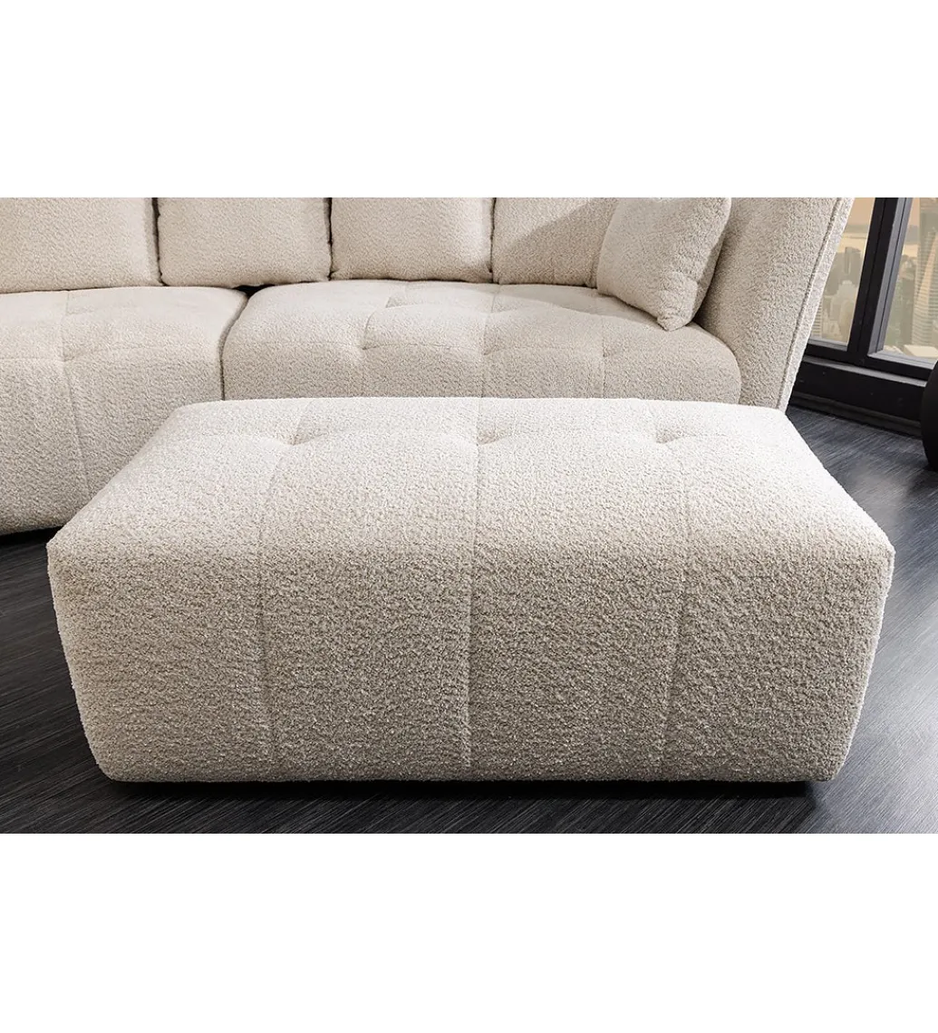 Pufa ROYAL 120 cm bouclé szampański beżowy*Invicta Interior Outlet