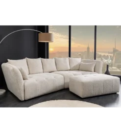 Pufa ROYAL 120 cm bouclé szampański beżowy*Invicta Interior Outlet