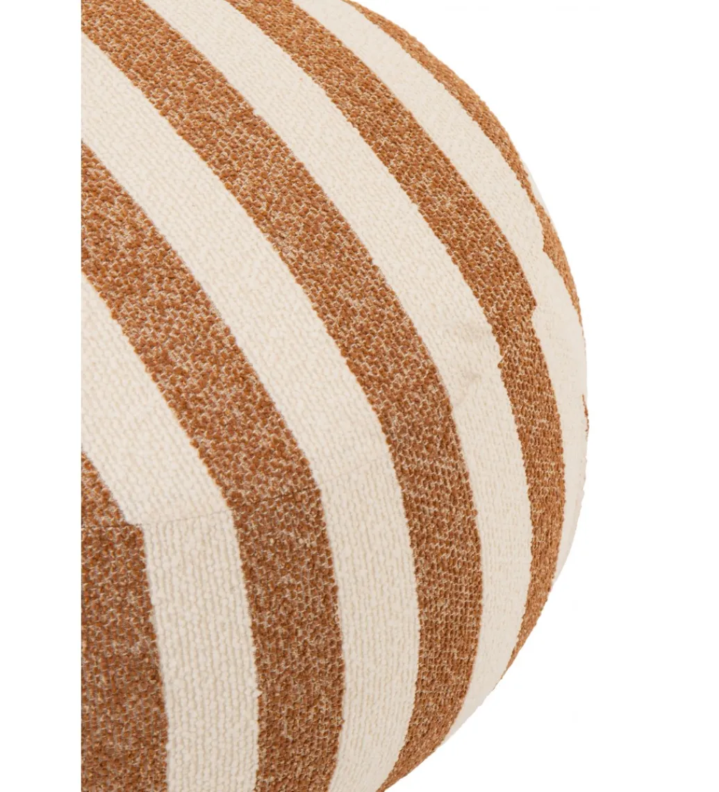 Pufa STRIPED 61 cm białokarmelowy*J-Line Best