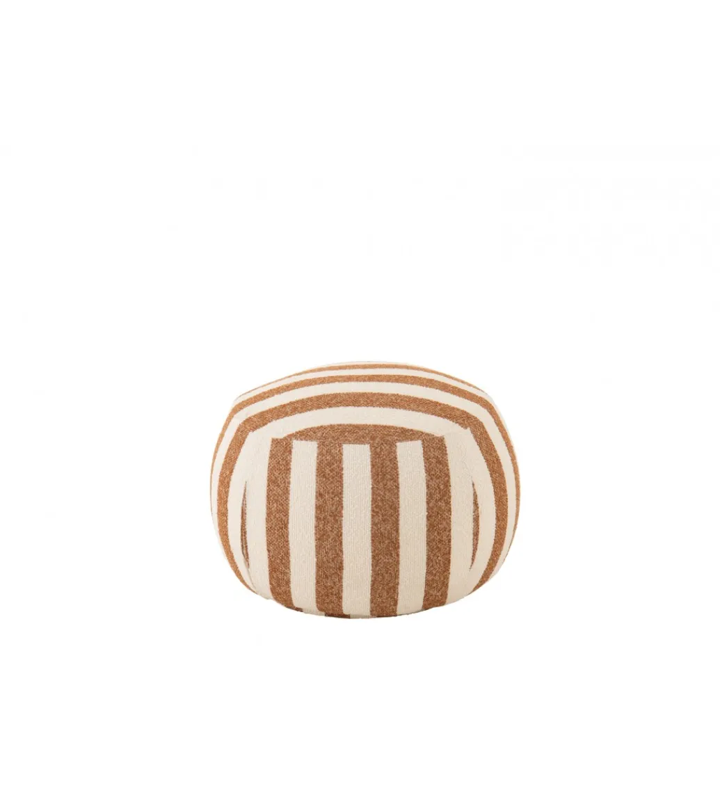 Pufa STRIPED 61 cm białokarmelowy*J-Line Best