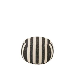 Pufa STRIPED 45 cm czaro biała*J-Line Clearance