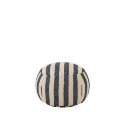 Pufa STRIPED 45 cm niebiesko biała*J-Line Sale