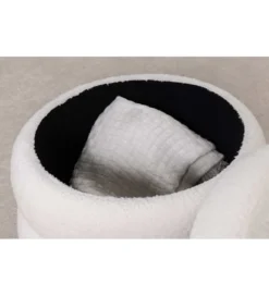 Pufa VOGUE 40 cm z schowkiem boucle biała*Invicta Interior