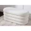 Pufa VOGUE 85 cm z schowkiem boucle białe*Invicta Interior Outlet