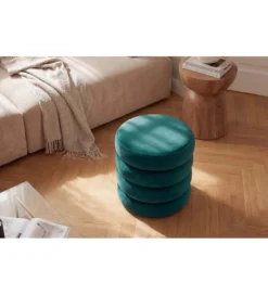 Pufa VOGUE 40 cm z schowkiem welwet zielony*Invicta Interior Clearance