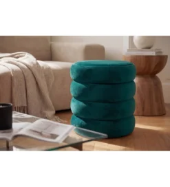 Pufa VOGUE 40 cm z schowkiem welwet zielony*Invicta Interior Clearance