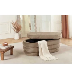 Pufa VOGUE 85 cm z schowkiem welwet champagne*Invicta Interior Online