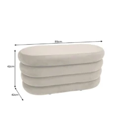 Pufa VOGUE 85 cm z schowkiem welwet champagne*Invicta Interior Online