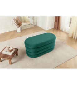 Pufa VOGUE 85 cm z schowkiem welwet zielony*Invicta Interior Outlet
