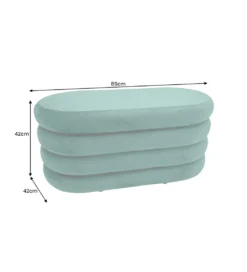 Pufa VOGUE 85 cm z schowkiem welwet zielony*Invicta Interior Outlet