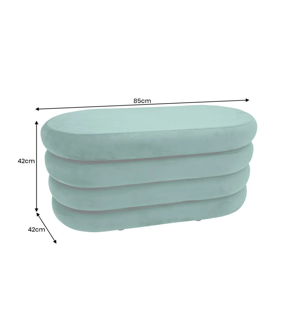 Pufa VOGUE 85 cm z schowkiem welwet zielony*Invicta Interior Outlet