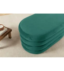 Pufa VOGUE 85 cm z schowkiem welwet zielony*Invicta Interior Outlet