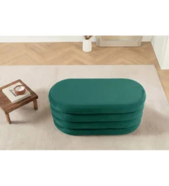 Pufa VOGUE 85 cm z schowkiem welwet zielony*Invicta Interior Outlet